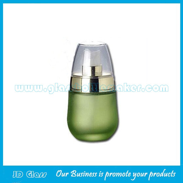30ml Green Frost Glass Baby Cream Bottle With Pump