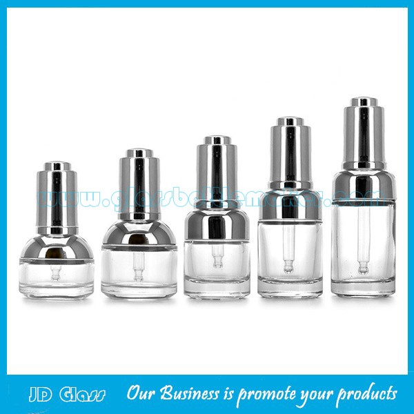 20ml,30ml.50ml High Quality Clear Essence Glass Bottles With Press Droppers