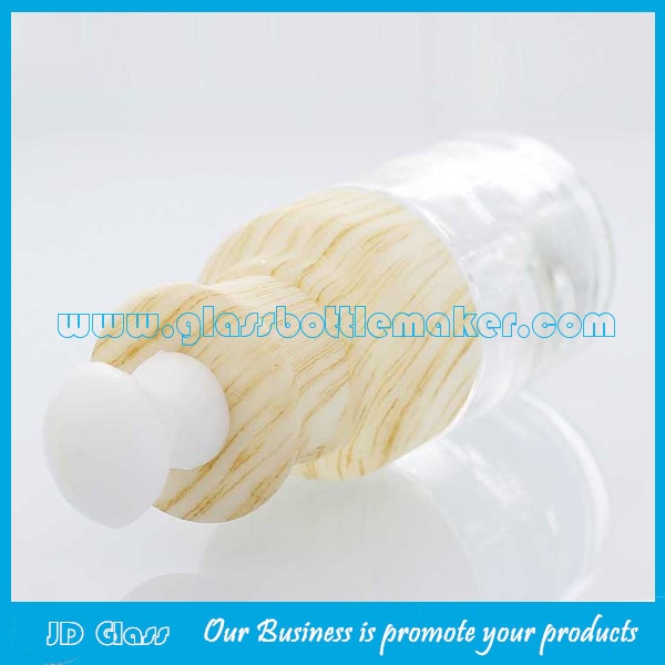 20ml,30ml.50ml Clear Essence Glass Bottles With Wood Droppers