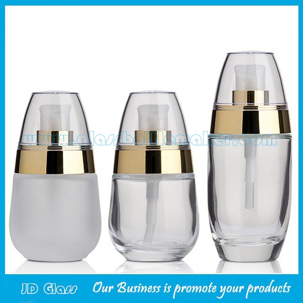 30ml,50ml Clear Glass Baby Cream Bottle With Pump