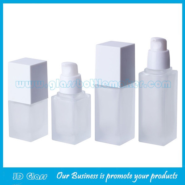 15ml,20ml,30ml,40ml Frost Square Glass Bottles For Liquid Foundation