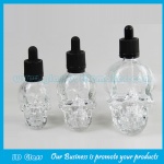 15ml,30ml Skull Glass Dropper Bottles