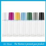 10ml Clear Perfume Roll On Bottles With Plastic Caps and Rollers