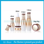 40ml,60ml,110ml,130ml New Design Glass Lotion Bottles and 30g,50g Glass Cream Jars With Cap