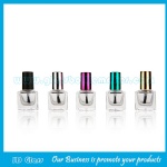 8ml Clear Square Glass Nail Polish Bottle With Cap and Brush