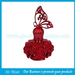 50ml High Quality Red Colored Perfume Glass Bottles With Cap and Sprayer