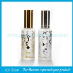 50ml Cylindrical Hot Stamping Perfume Glass Bottles With Sprayer And Cap