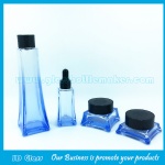 New Item 50ml,120ml,30g,50g Blue Glass Lotion Bottles And Cosmetic Jars For Skincare