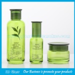 New Item 120ml,100ml,40ml,50g Olive Green Glass Lotion Bottles And Cosmetic Jars For Skincare