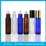 10ml Clear,Frost,Amber,Blue Round Perfume Roll On Bottles With Caps and Rollers