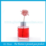 200ml Clear Round Glass Fragrance Bottle With Silver Cap