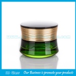30g Green Color Glass Cosmetic Jar With Lid