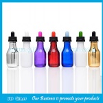2017 New Style 30ml Colored Electronic Cigarette Oil Glass Bottles With Droppers