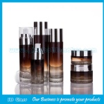 40ml,80ml,100ml,120ml Cylindrical Clear Lotion Glass Bottles and 30g,50g Glass Cosmetic Jars With Lids