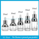 20ml,30ml.50ml High Quality Clear Essence Glass Bottles With Common Droppers