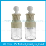 20ml,30ml.50ml Clear Essence Glass Bottles With Wood Droppers