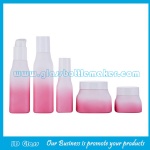 New Item 40ml,100ml,120ml Opal Glass Square Lotion Bottles For Skincare and 50g,150g Opal Glass Cosmetic Jars