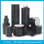 30ml-120ml High Grade Matte Black Painting Glasss Lotion Bottles With Pumps Caps and Glass Cosmetic Jars