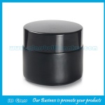 100g Matte Black Color Painting Round Glass Cosmetic Jar With Lid