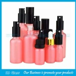 5ml-100ml Pink Essential Oil Glass Bottles With Pump or Dropper