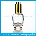 New Model 40ml Clear Glass Essence Bottle With Press Dropper
