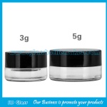 New Item 3g,50g Clear Glass Cosmetic Jar With  Lid