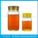 500g and 1000g Clear Square Glass Honey Jars With Lids