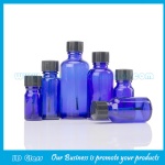 5ml-100ml Blue Essential Oil Glass Bottles With Brush Caps