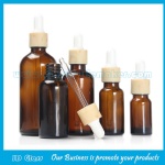 5ml-100ml Amber Round Essential Oil Glass Bottles With Water Transfer Printing Droppers