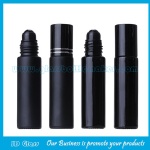 10ml Black Round Perfume Roll On Bottle With Black Cap and Roller
