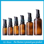 10ml-100ml Amber Essential Oil Glass Bottles With New Style Black Pumps