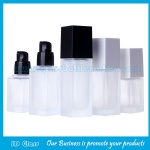 15ml,20ml,30ml,40ml Frost Square Glass Bottles For Liquid Foundation