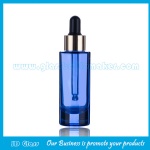 30ml Blue Thickness Bottom Round Glass Essence Bottles With Droppers
