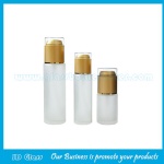 Cylindrical Frost Lotion Glass Bottle With Cap