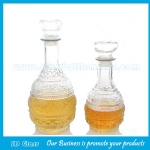 250ml and 500ml High Quality Clear Liquor Glass Bottle With Cap