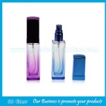 15ml New Model Colored Tall Square Glass Perfume Bottle With Cap and Sprayer