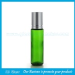 10ml Green Painting Perfume Roll On Bottle With Gold Cap and Roller