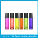 10ml Color Painting Perfume Roll On Bottle With Black Plastic Cap and Roller