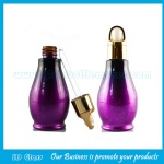 30ml Purple Essential Oil Glass Bottle With Flower Dropper